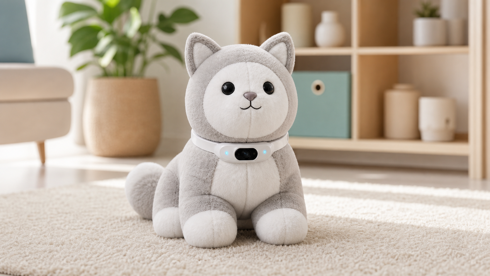 DuoPally plush cat companion robot