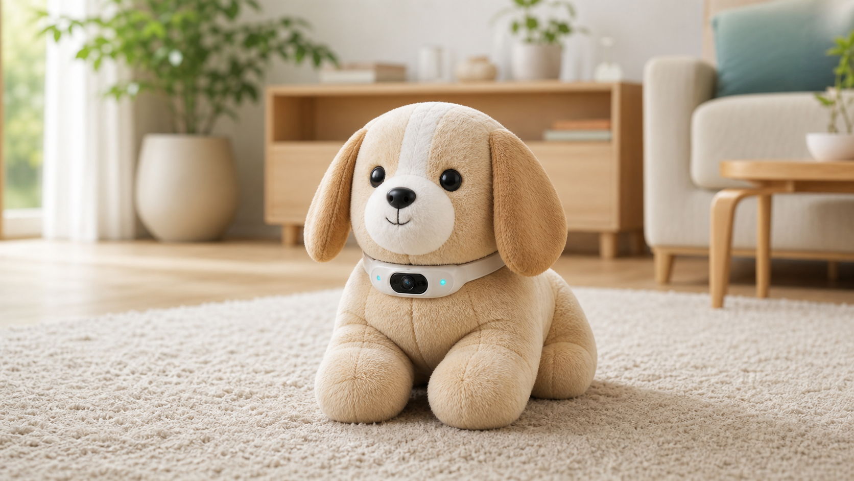 DuoPally plush dog companion robot