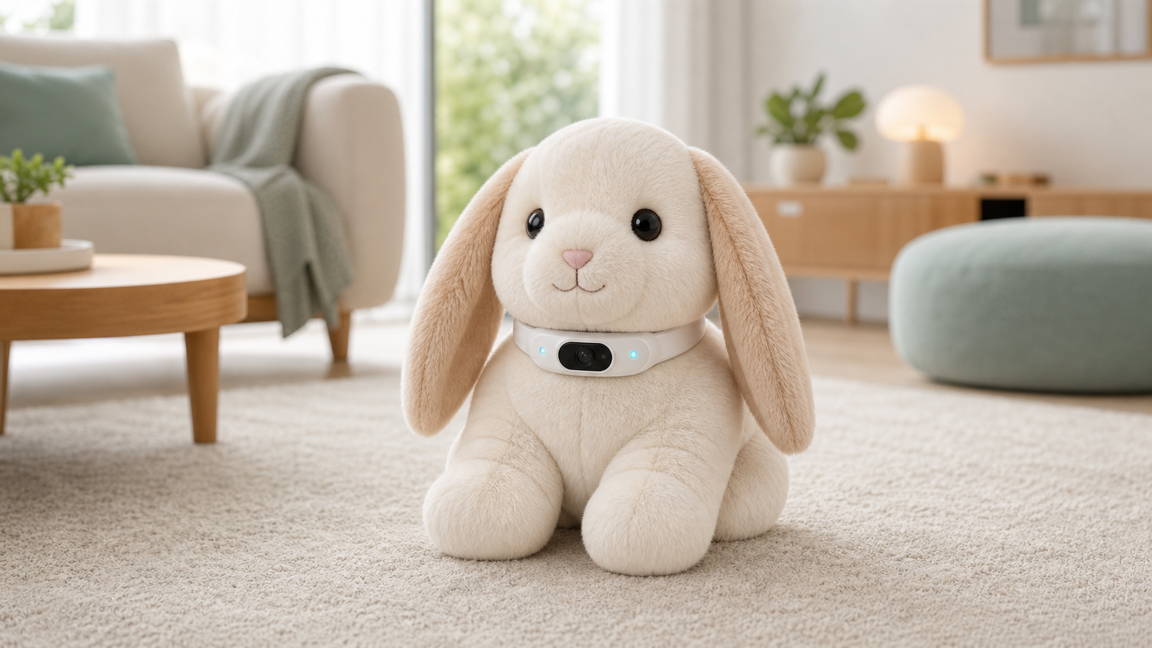 DuoPally plush rabbit companion robot
